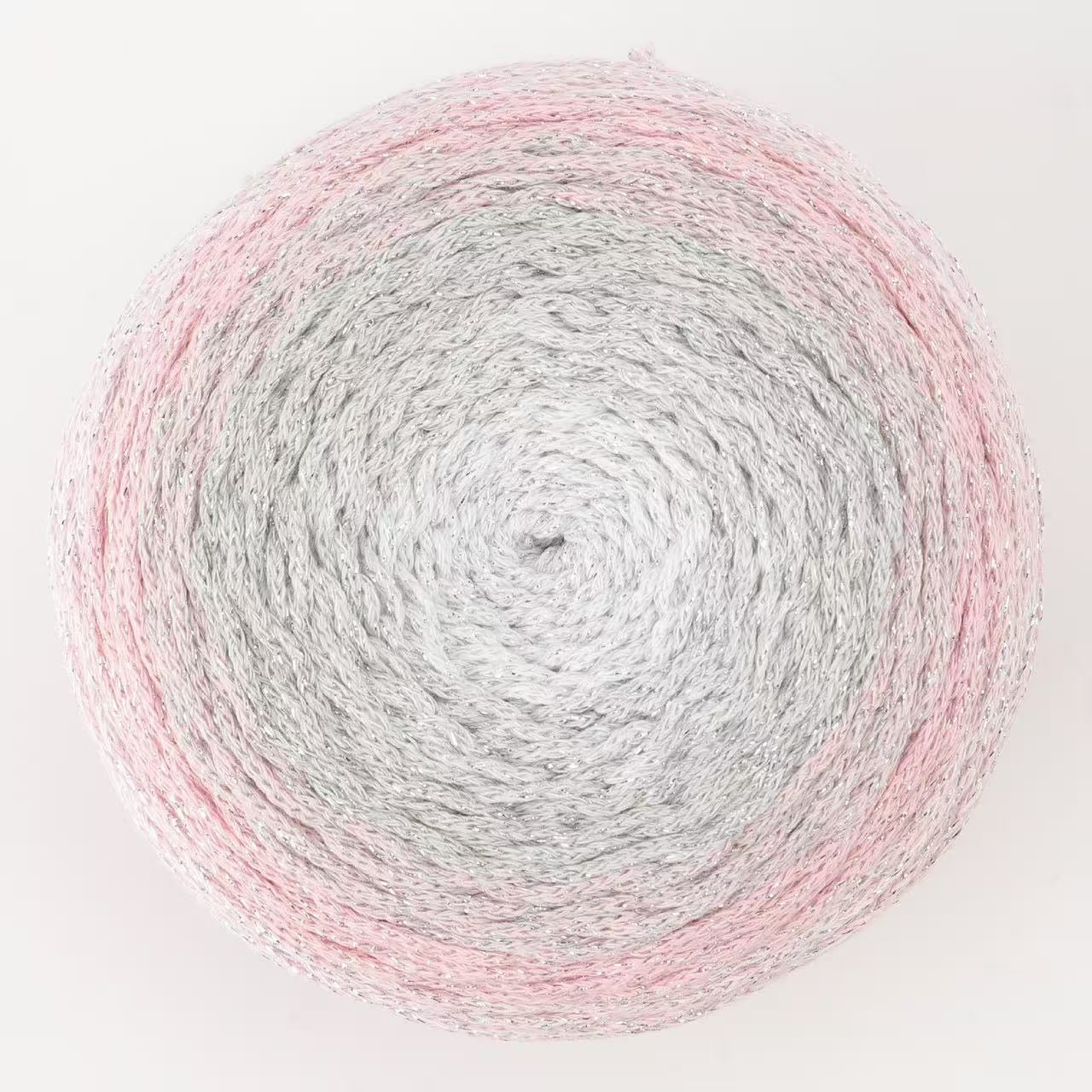 Warm & Glow - Daffodil Bliss Shine | Glitter Braided Rope Aran Cake