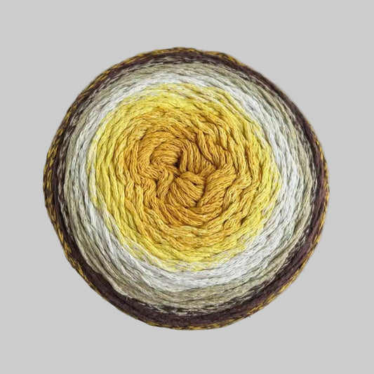 Warm & Glow - Daffodil Bliss | Braided Rope Aran Cake