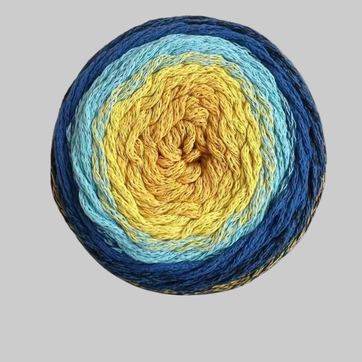 Warm & Glow - Daffodil Bliss | Braided Rope Aran Cake