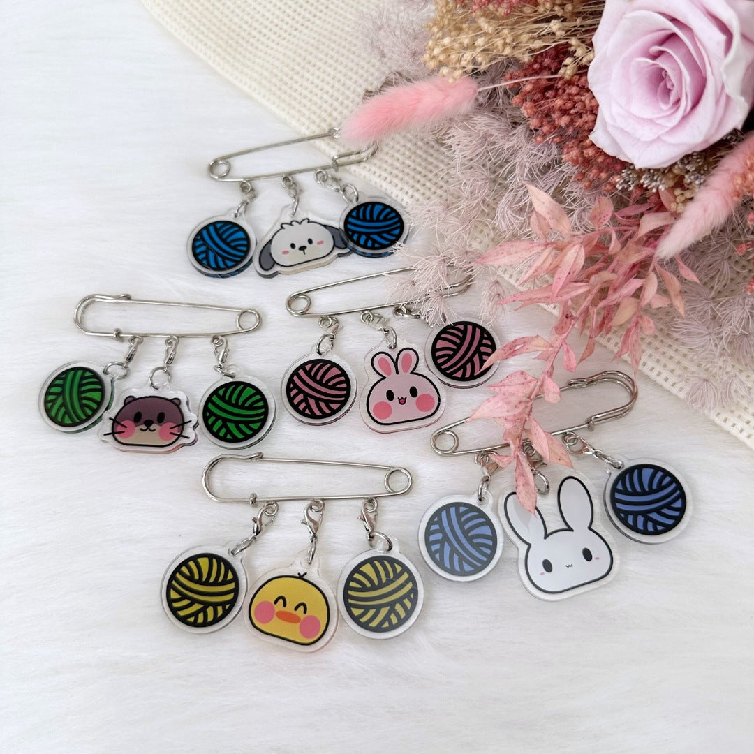 Memo & Yarn Friends - Stitch Marker/Bag Accessory