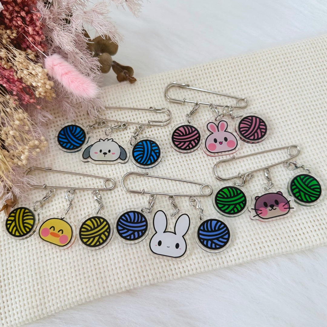 Memo & Yarn Friends - Stitch Marker/Bag Accessory