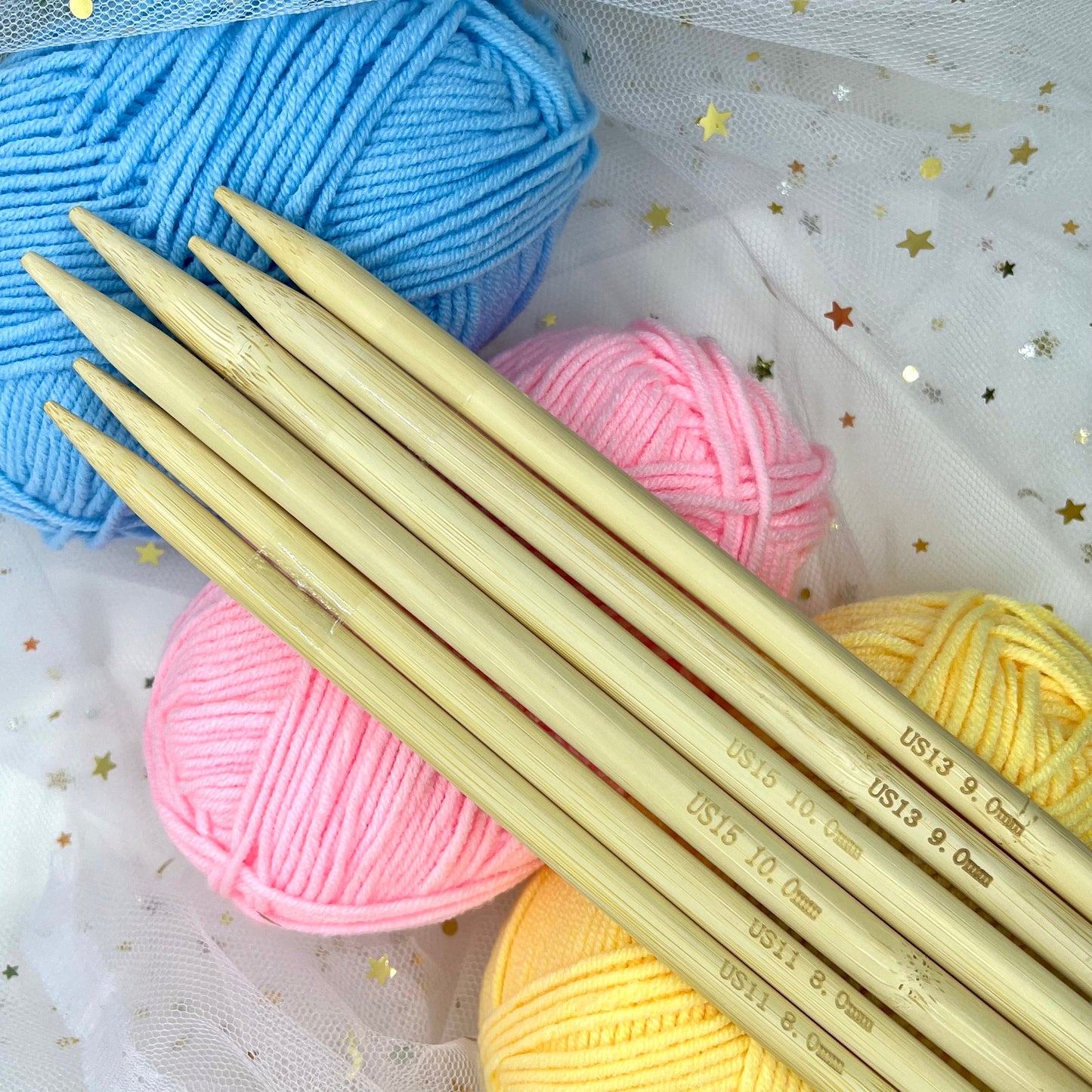 Bamboo Straight Knitting Needle (30cm)