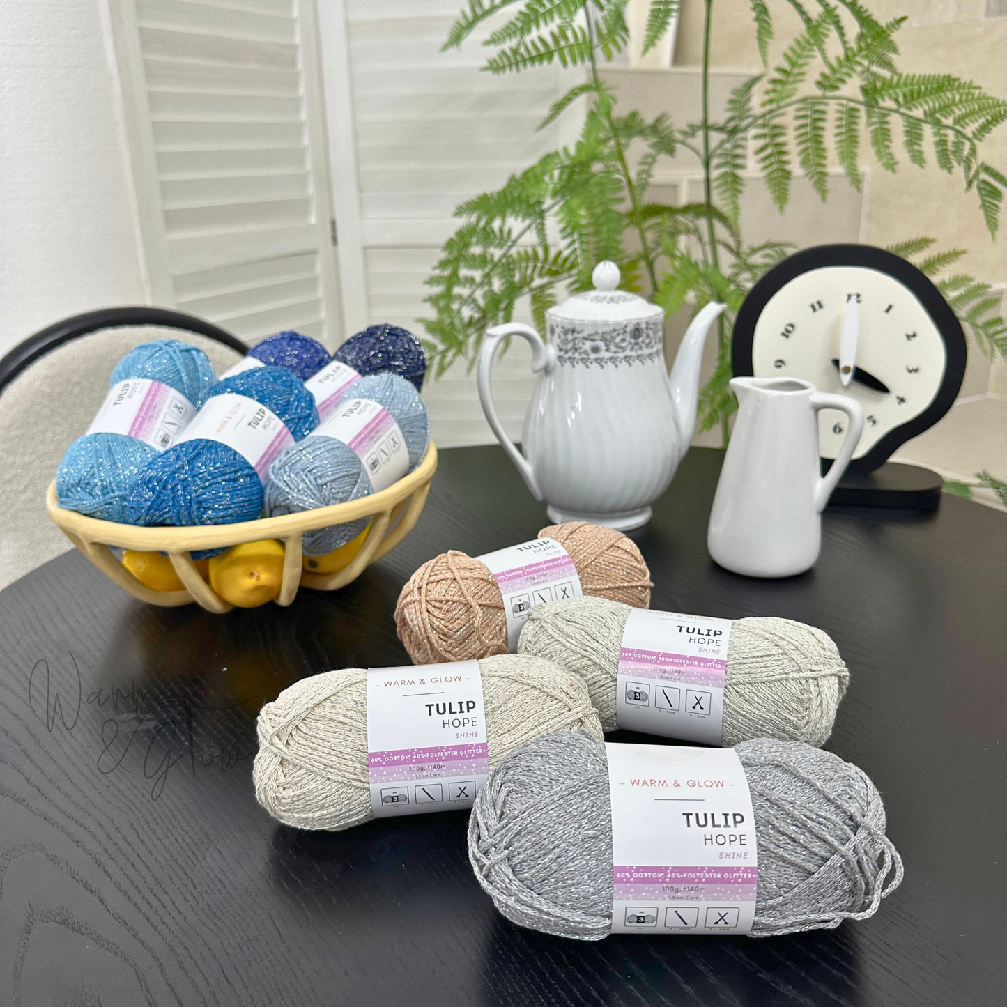 Warm & Glow - Tulip Hope Shine | Glitter Braided Rope DK
