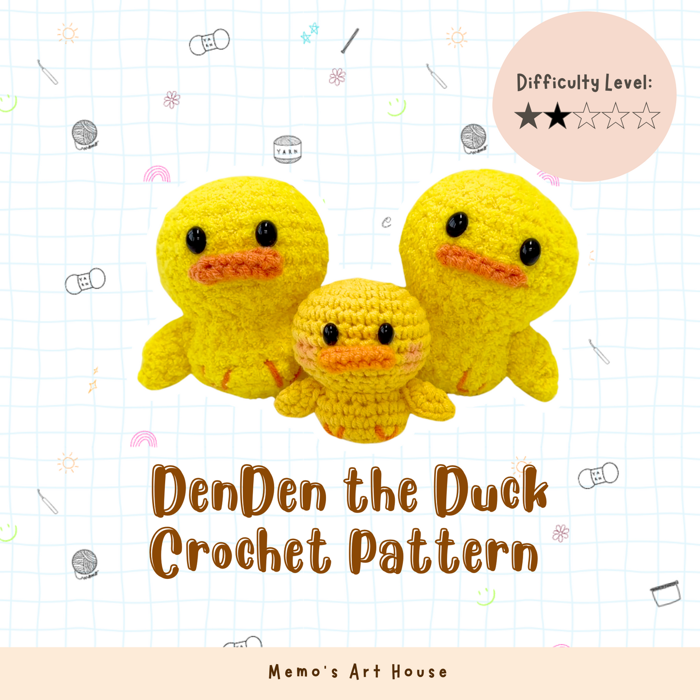 [Kit] DenDen the Duck | Beginner Friendly Crochet Kit