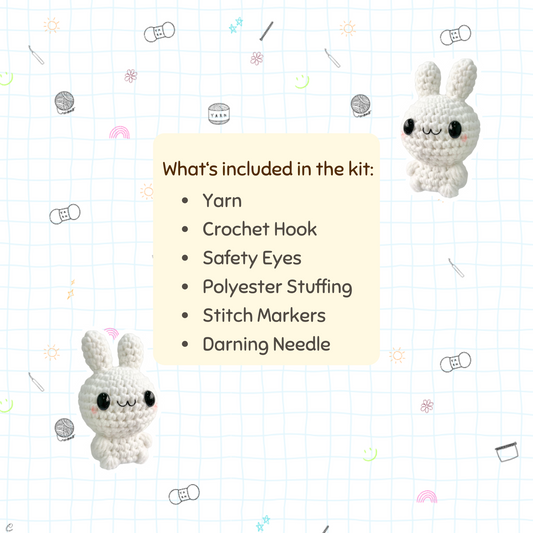[Kit] Memo the Bunny | Beginner Friendly Crochet Kit