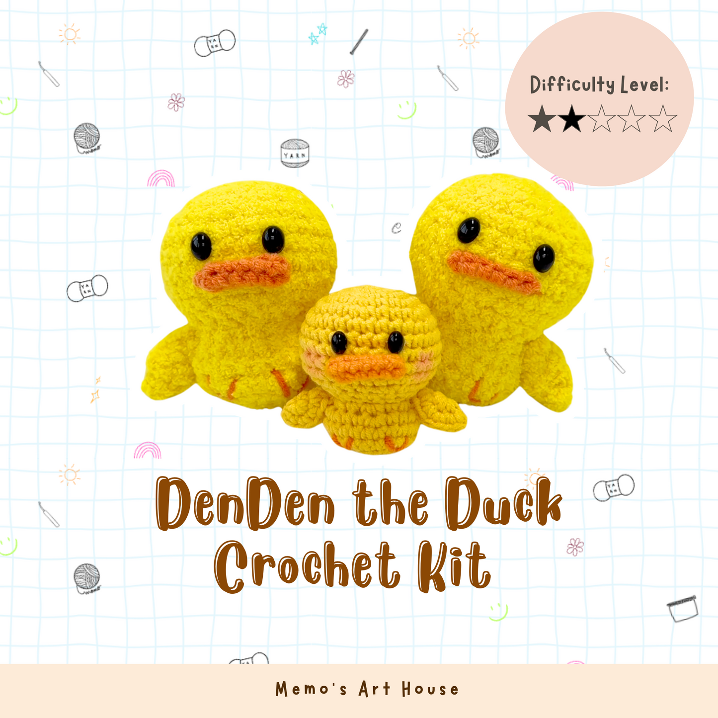 [Kit] DenDen the Duck | Beginner Friendly Crochet Kit