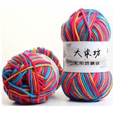 🐮 Milk Cotton Yarn: Melange (5ply)