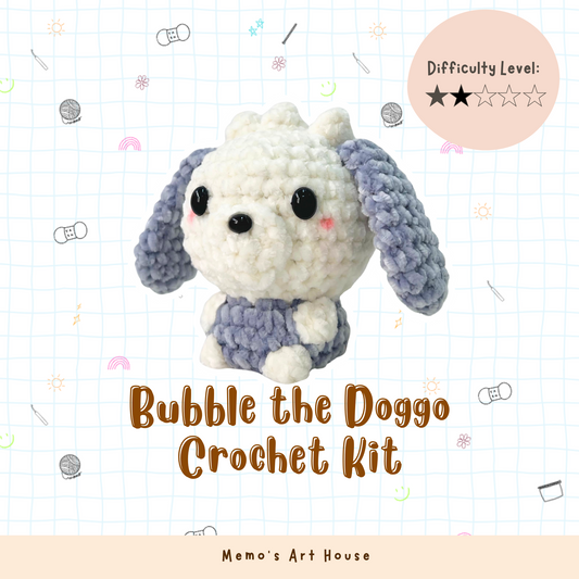 [Kit] Bubble the Doggo | Beginner Friendly Crochet Kit