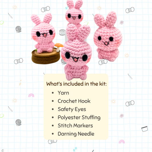 [Kit] Mopsy the Bunny | Beginner Friendly Crochet Kit
