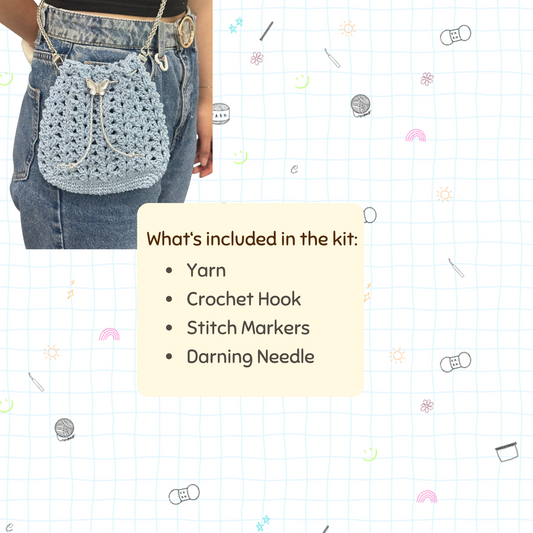 [Kit] Dumpling Bag | Beginner Friendly Crochet Kit