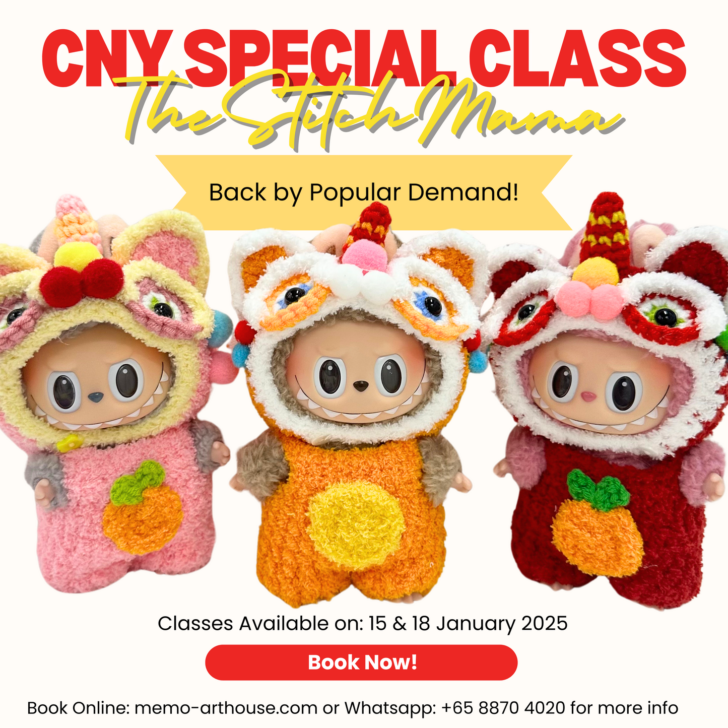 CNY Special Class: Crochet Labubu Lion Dance Outfit