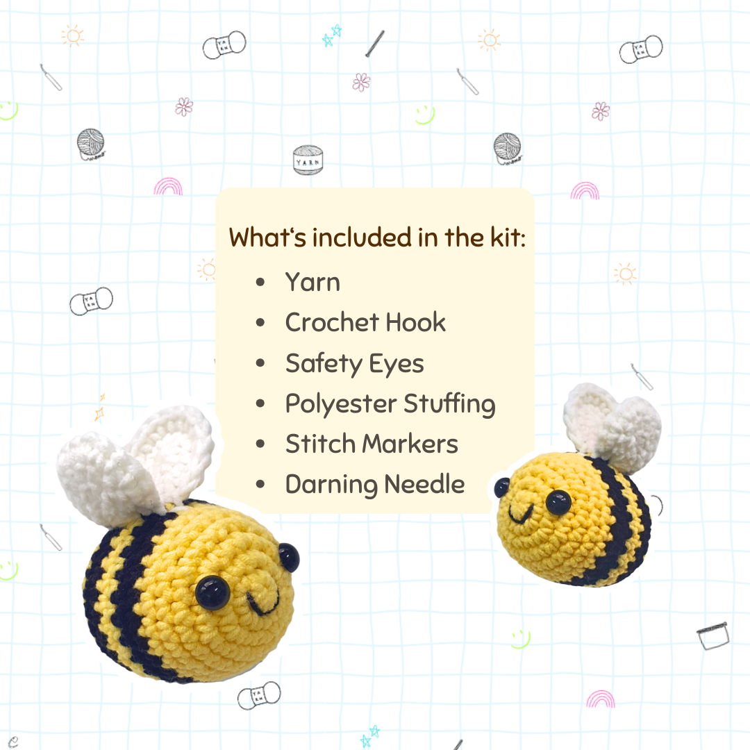 [Kit] Albie the Bee | Beginner Friendly Crochet Kit