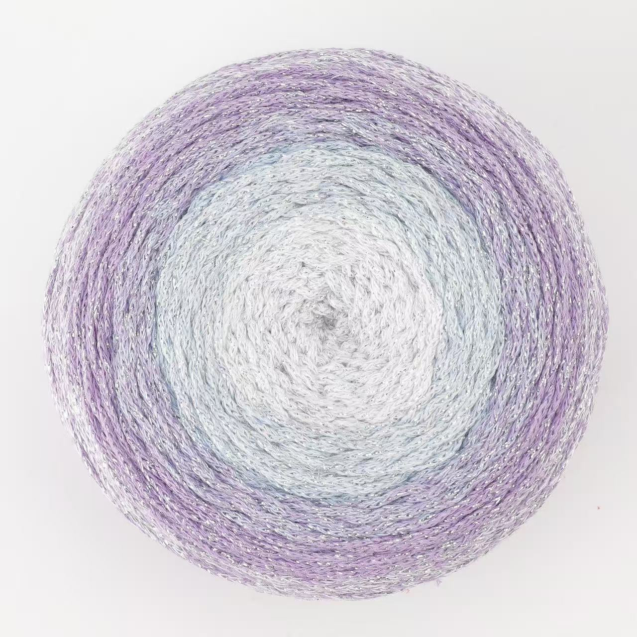 Warm & Glow - Daffodil Bliss Shine | Glitter Braided Rope Aran Cake