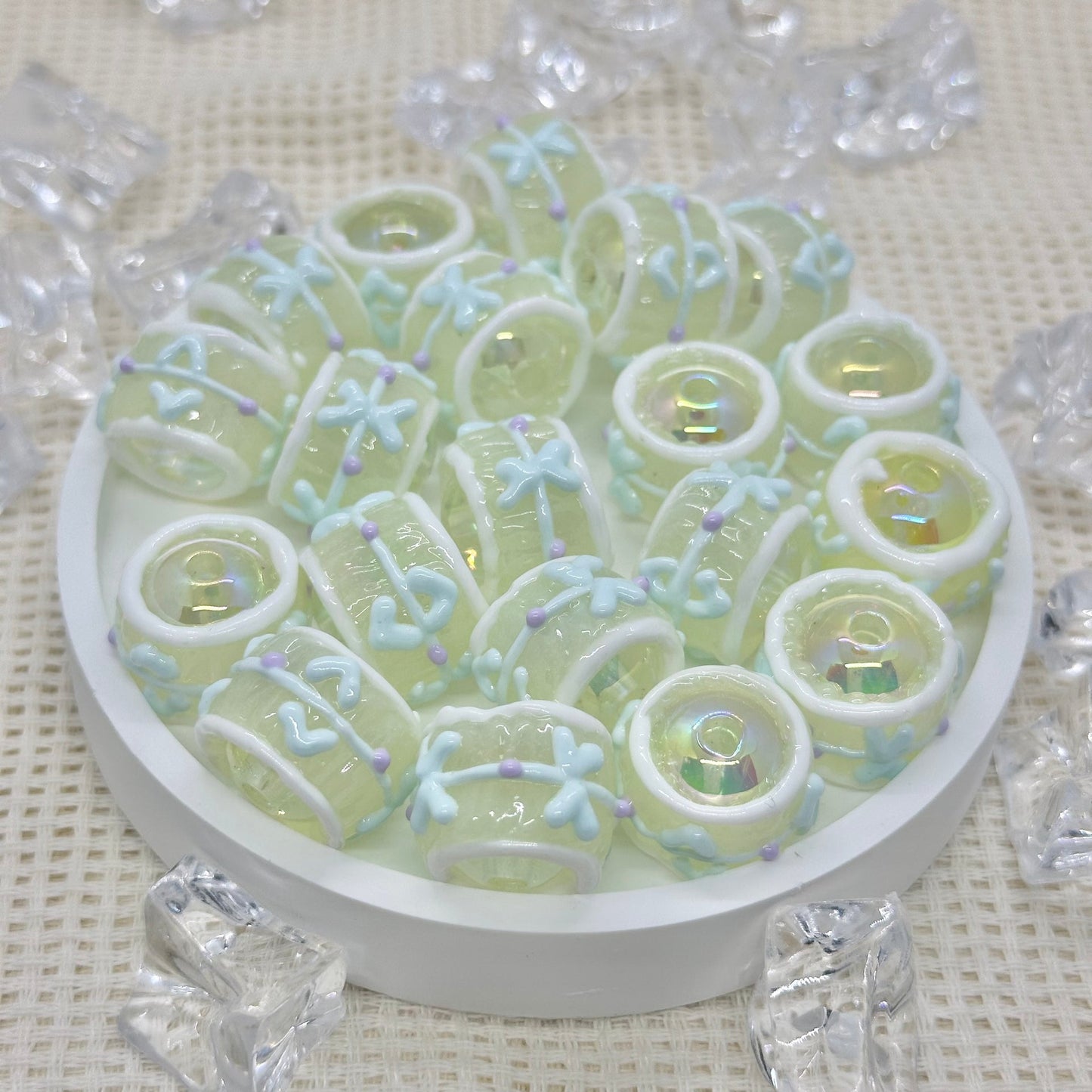 HandPainted Beads: Mery (Glow in the Dark)