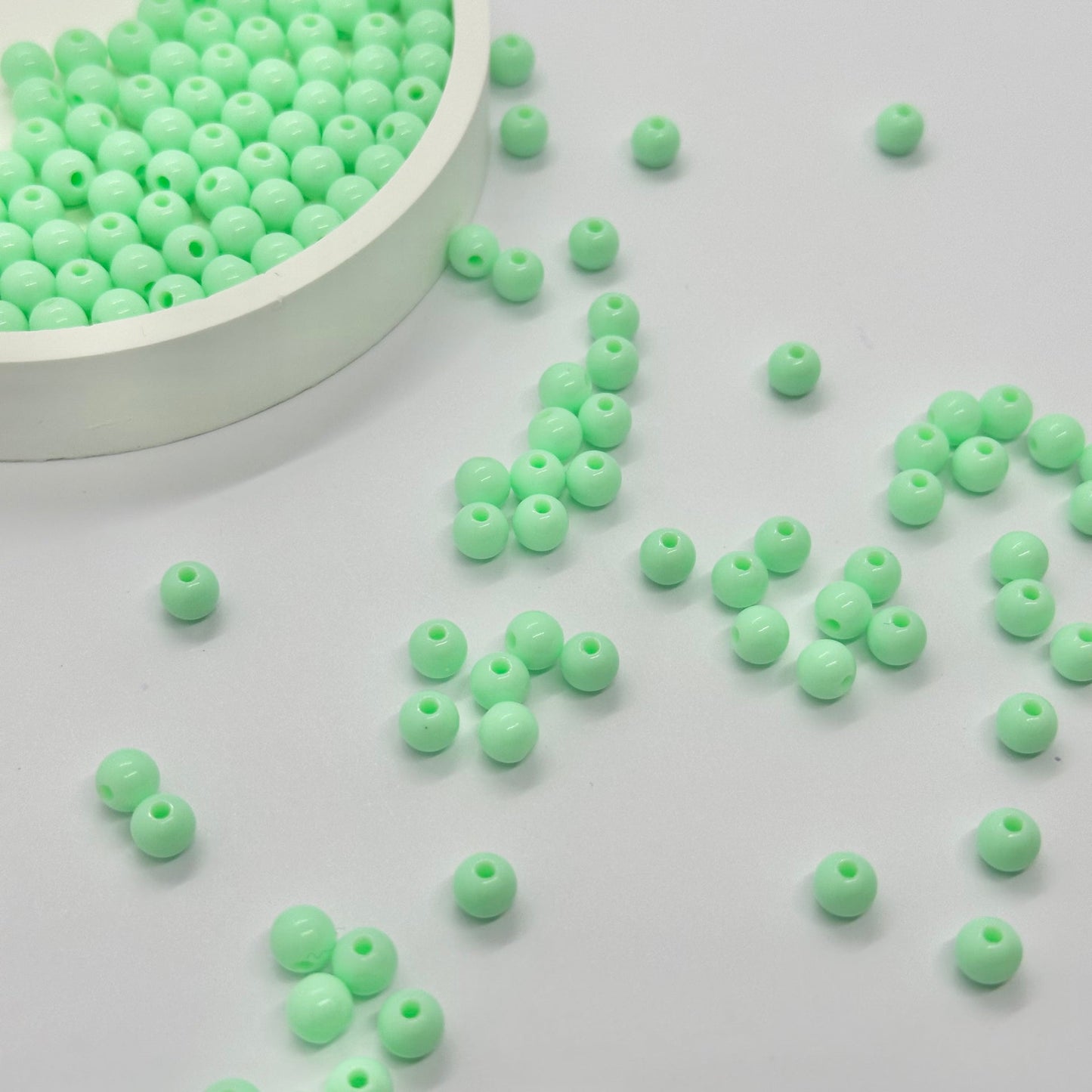 Acrylic Beads: 6mm Pastel Ball (Opaque)