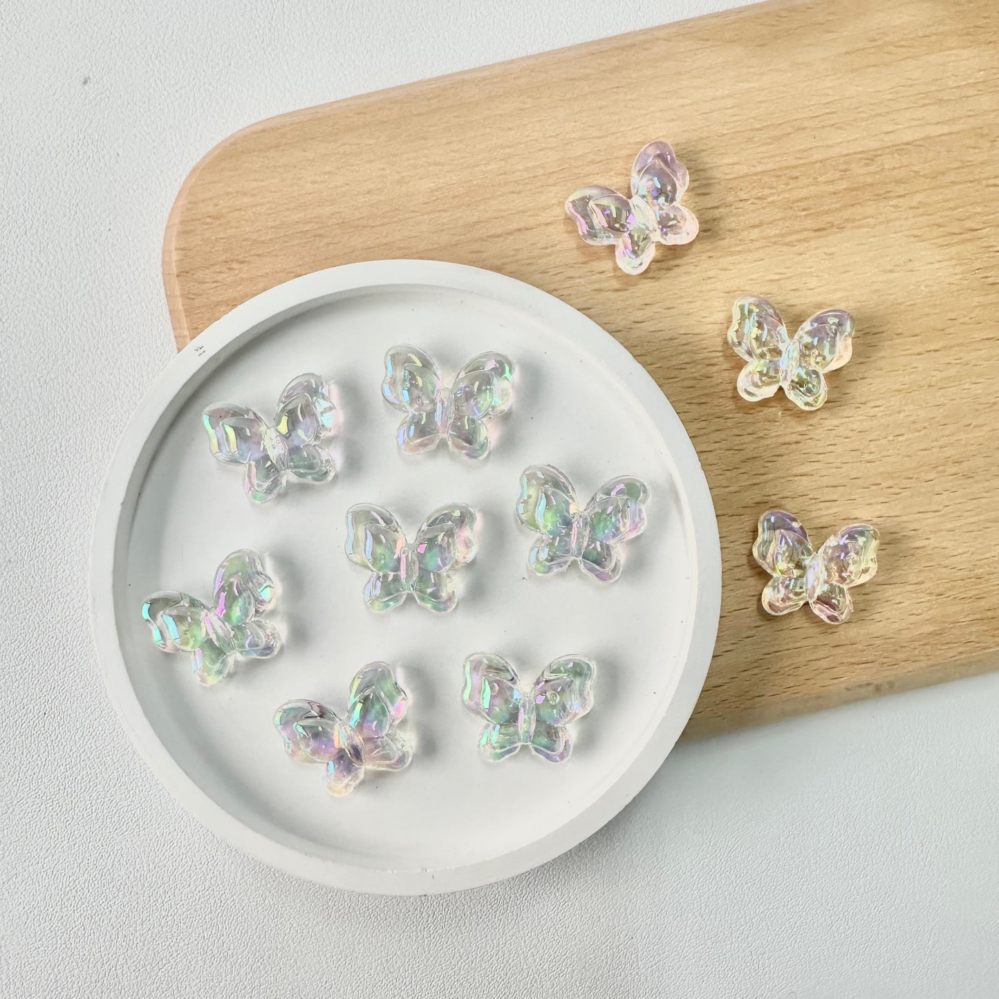 Acrylic Beads: Iridescent Butterfly