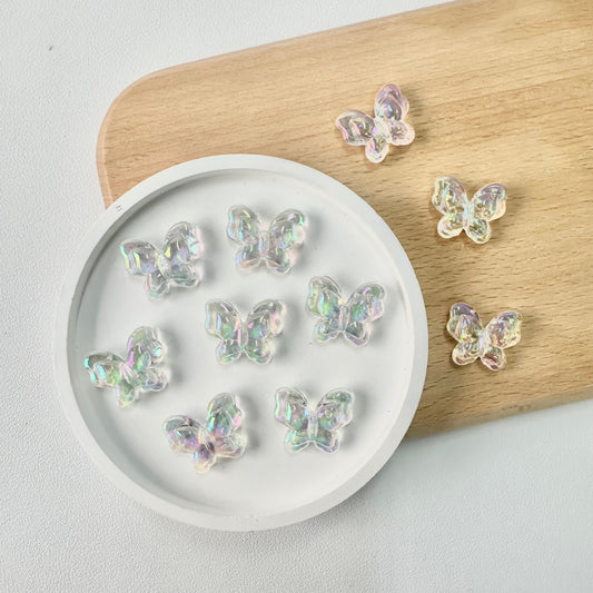 Acrylic Beads: Iridescent Butterfly