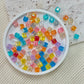 AB Beads: 7mm Transclucent Squares (Assorted Colors)