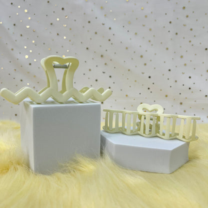 Matte Claw Clip: Zig Zag (Assorted Colors)