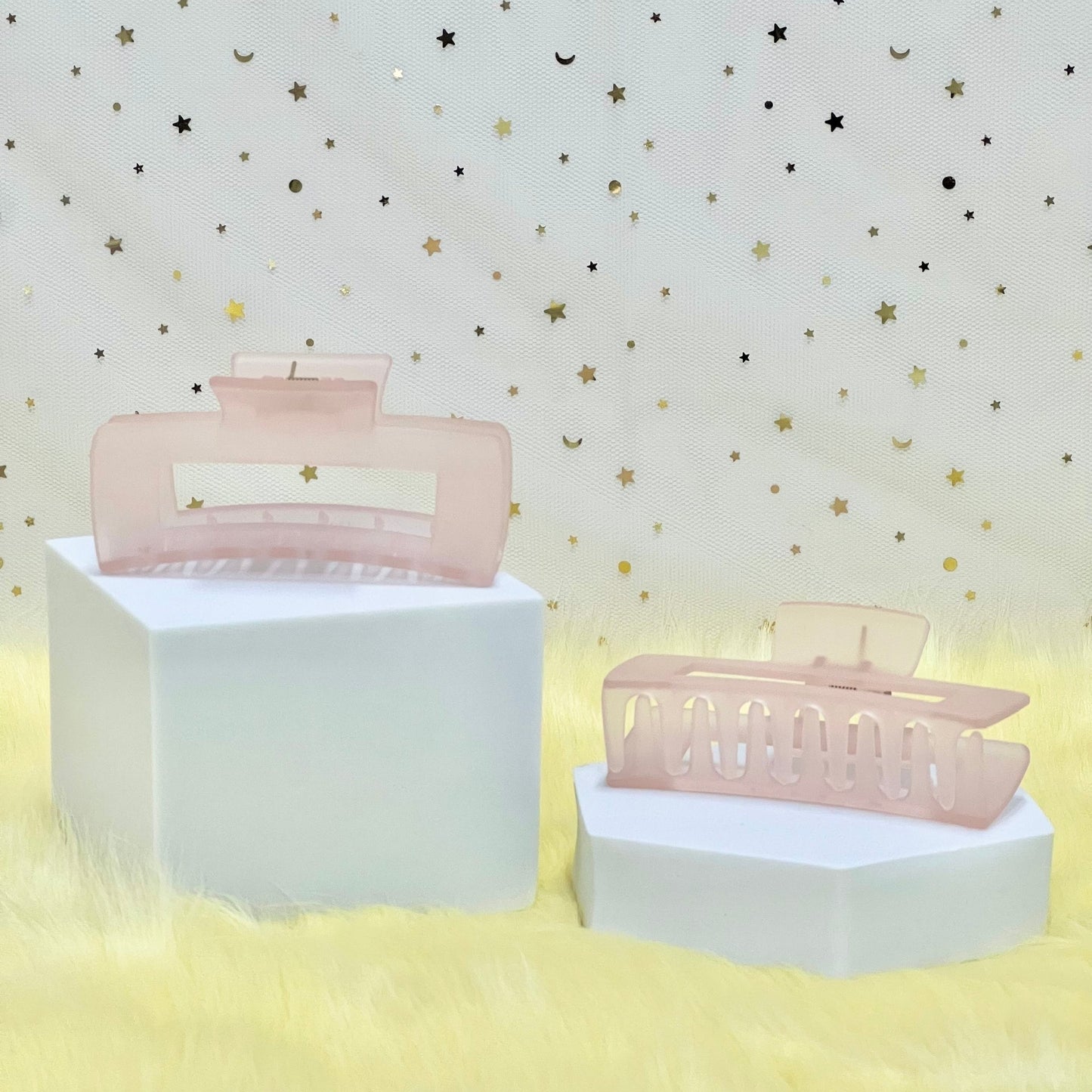 Clear Claw Clip: Rectangle - Macarons (Assorted Colors)