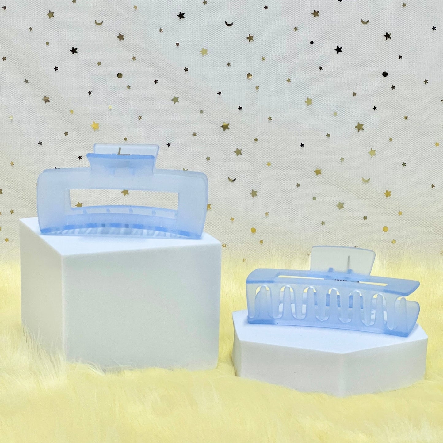 Clear Claw Clip: Rectangle - Macarons (Assorted Colors)