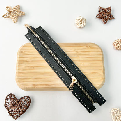 28cm PU Leather Zip (with Holes)