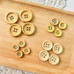 13/15/20/25mm Round Wooden Buttons