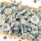 10mm - 40mm Assorted Resin Buttons (Grey)