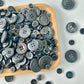 10mm - 40mm Assorted Resin Buttons (Black)