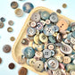 10mm - 40mm Assorted Resin Buttons (Coffee)