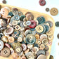 10mm - 40mm Assorted Resin Buttons (Coffee)
