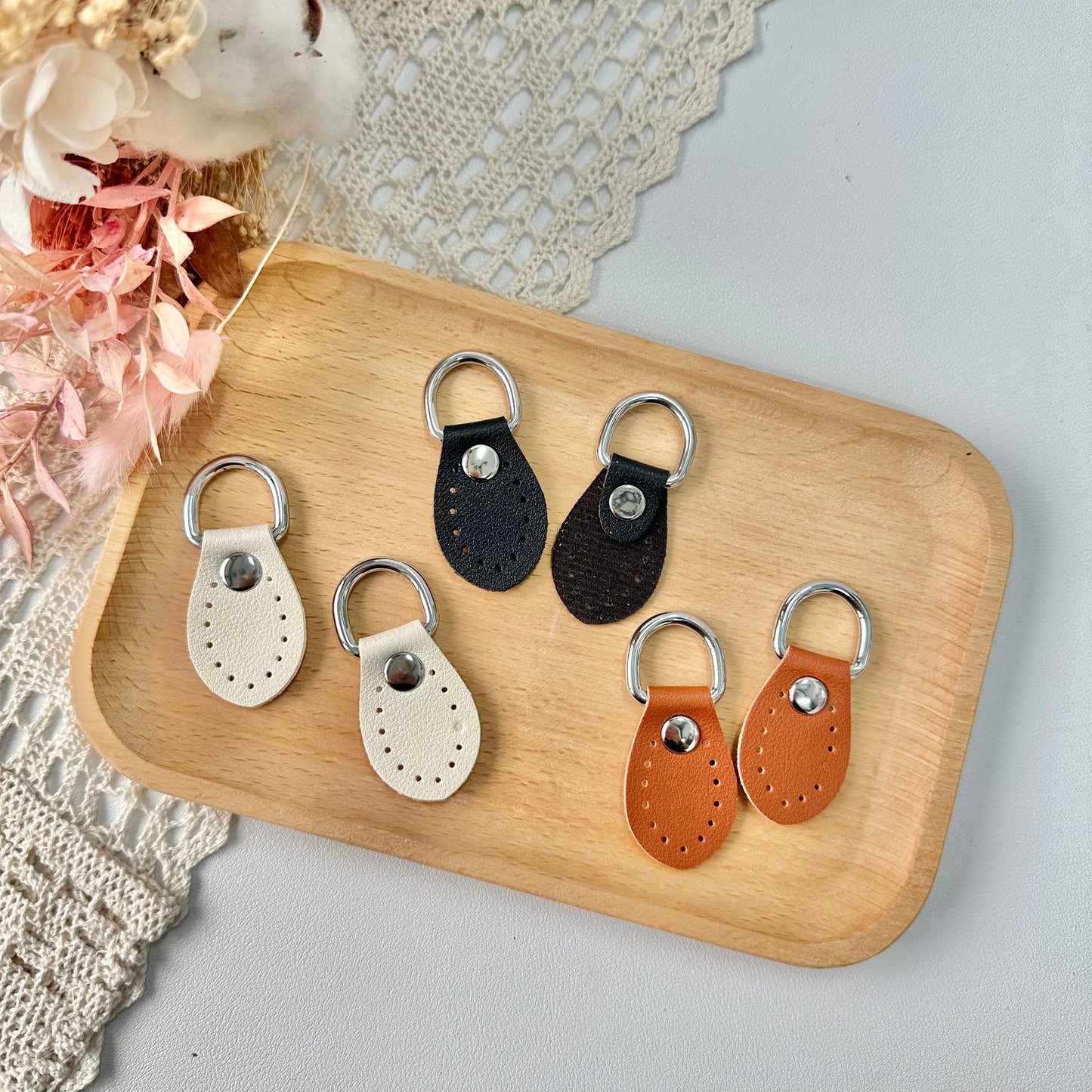Metal D-ring Hoop with PU Leather (Sew-on)
