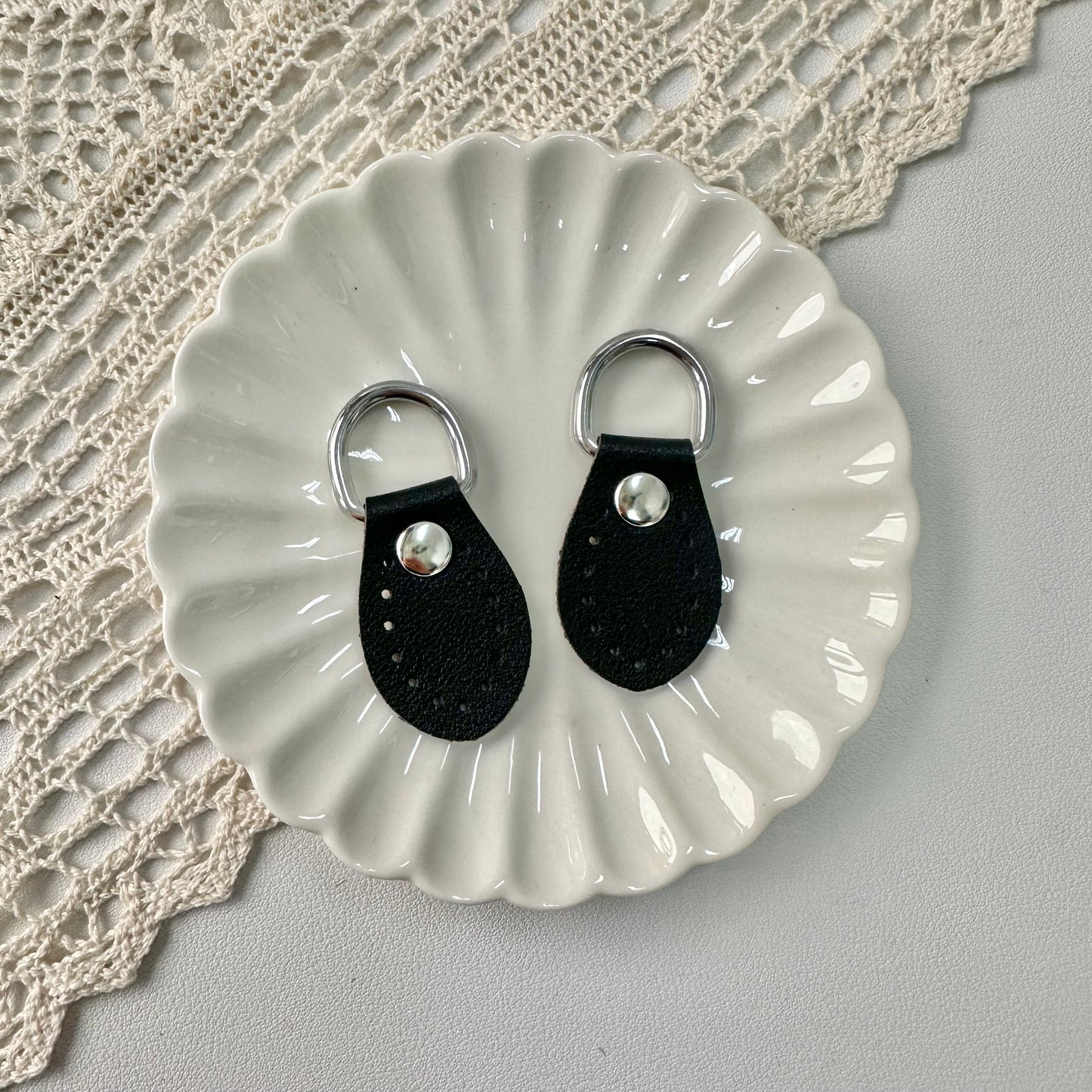 Metal D-ring Hoop with PU Leather (Sew-on)