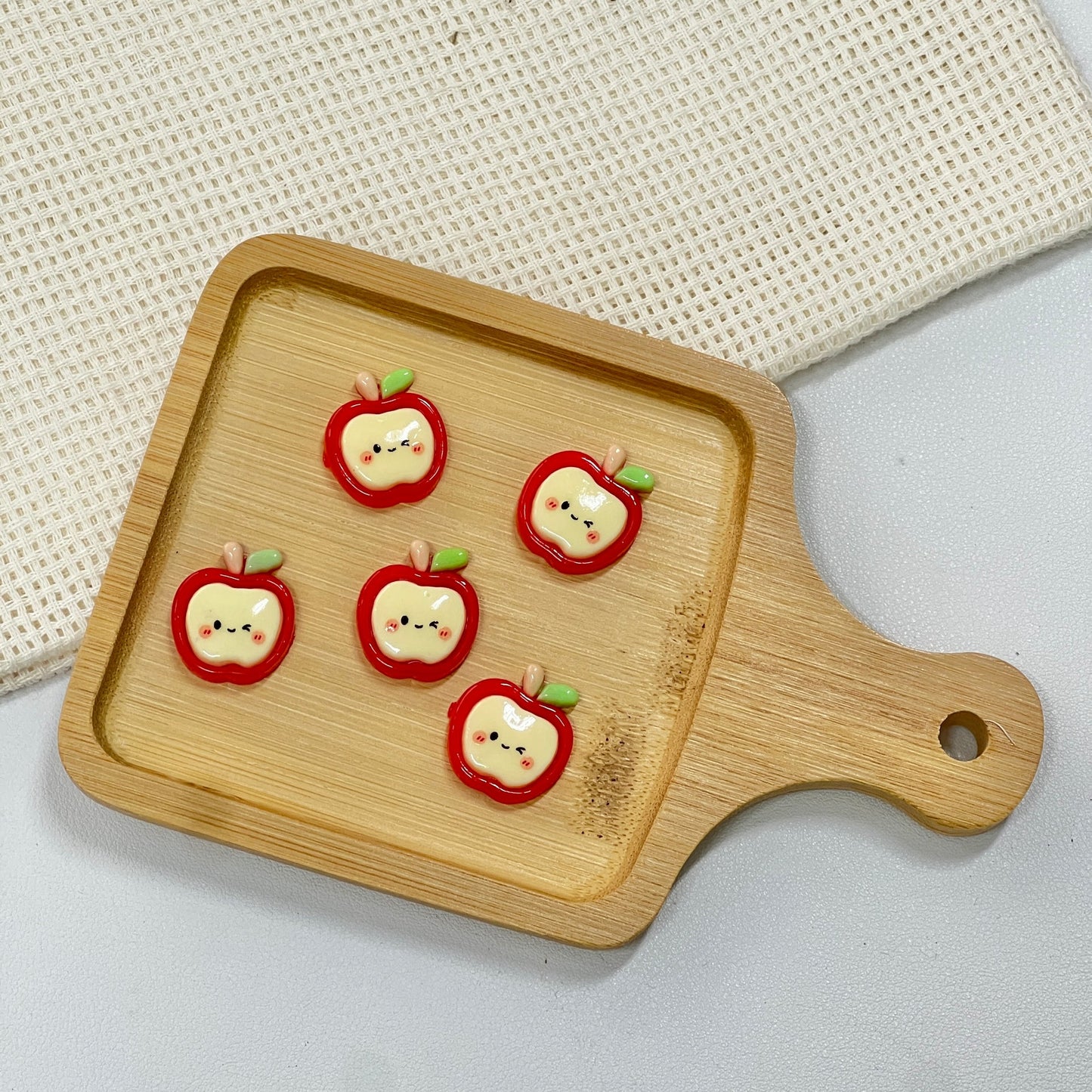 Stick-on Charms: Smiley Apples