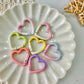 Heart Clasp Keyring (Assorted Colors)