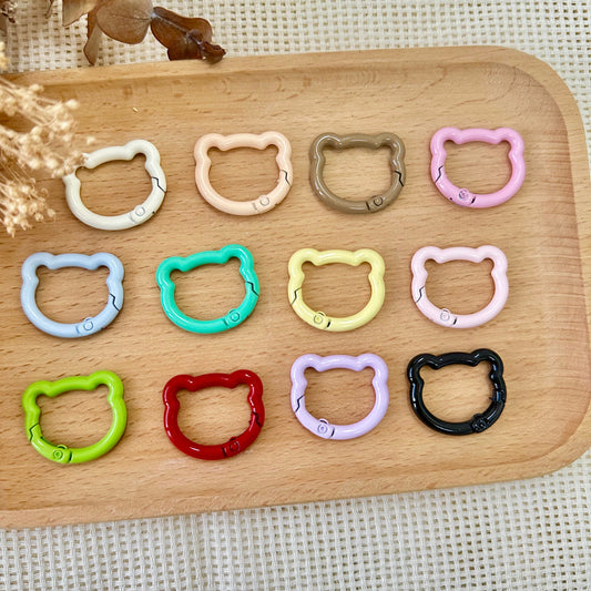 Bear Clasp Keyring (Assorted Colors)