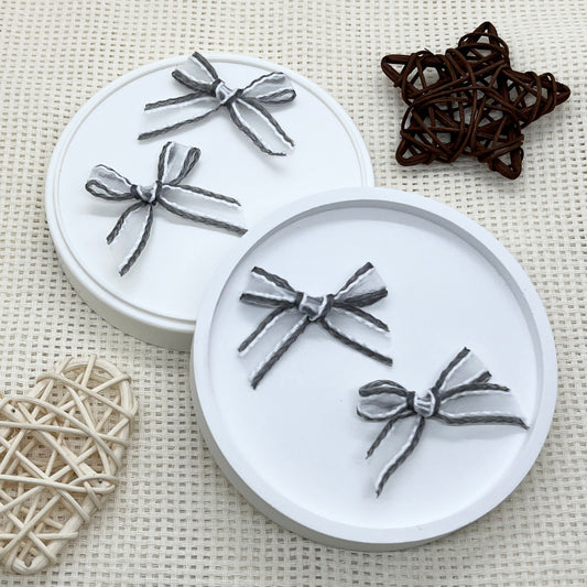 4cm Mesh Ribbon: Grey