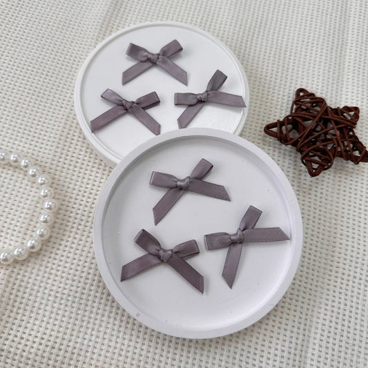 3cm Satin Ribbon: Granite Grey