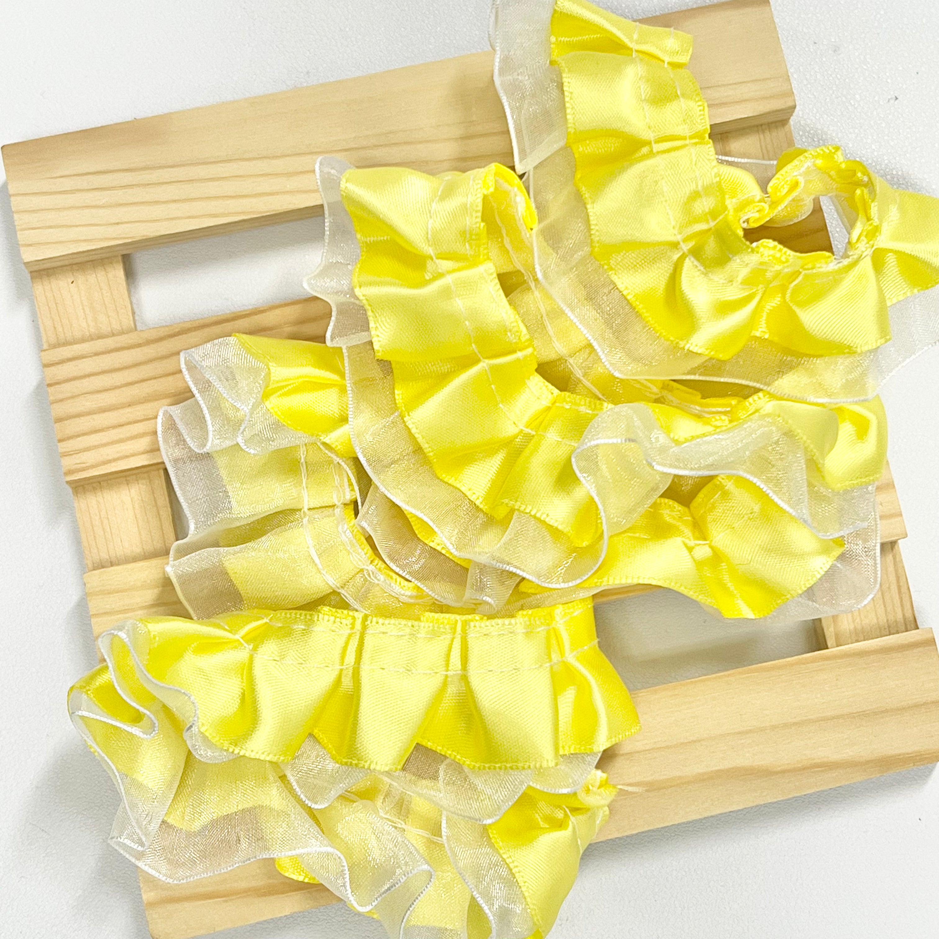 100cm Satin-Mesh Ribbon: Sunshine Yellow – Memo's Art House