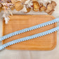 100cm Pom Pom Ribbon: Blue