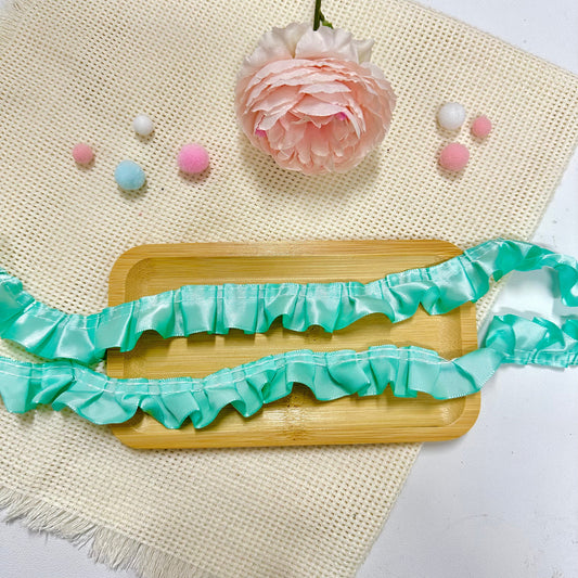 100cm Satin Ribbon: Teal Green