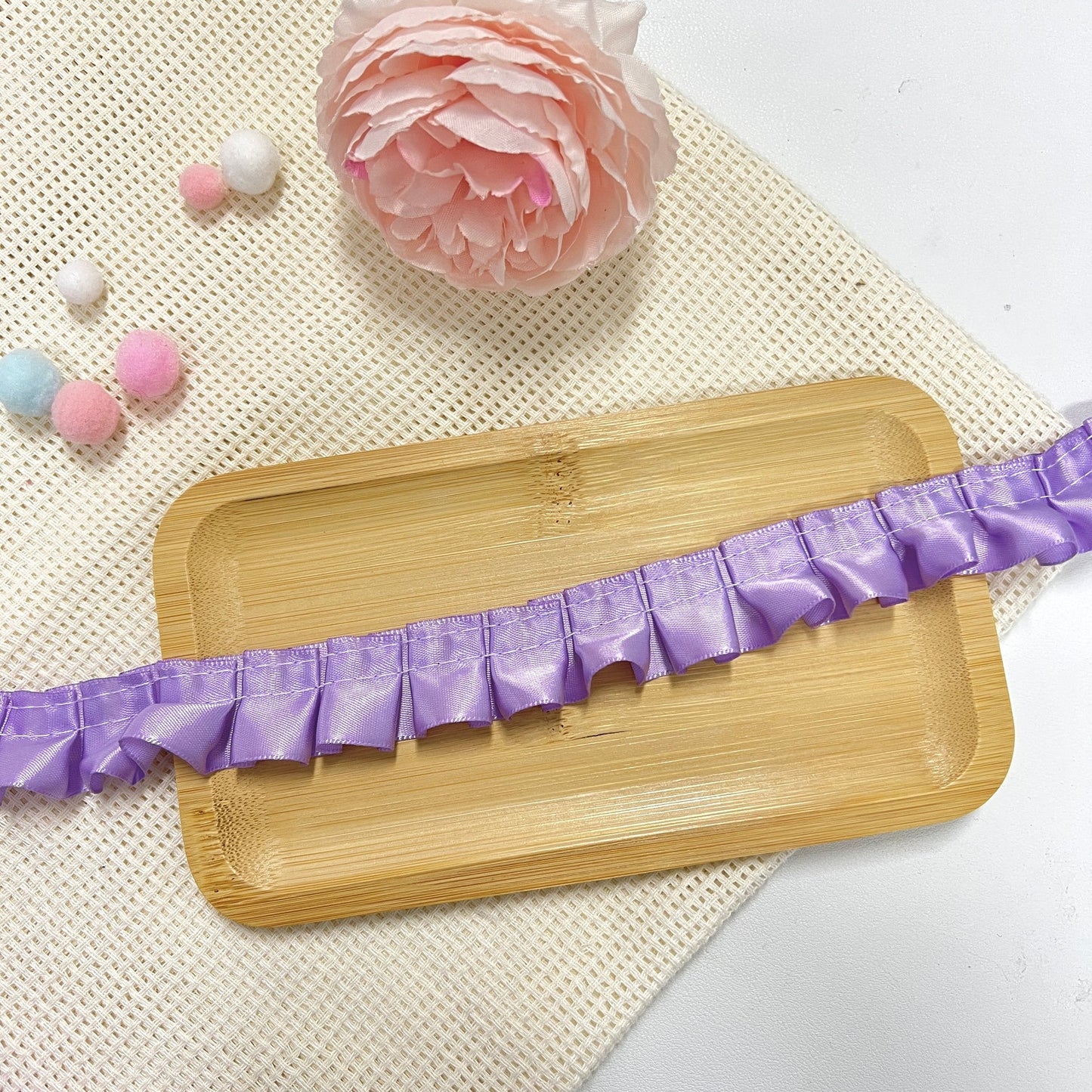 100cm Satin Ribbon: Purple