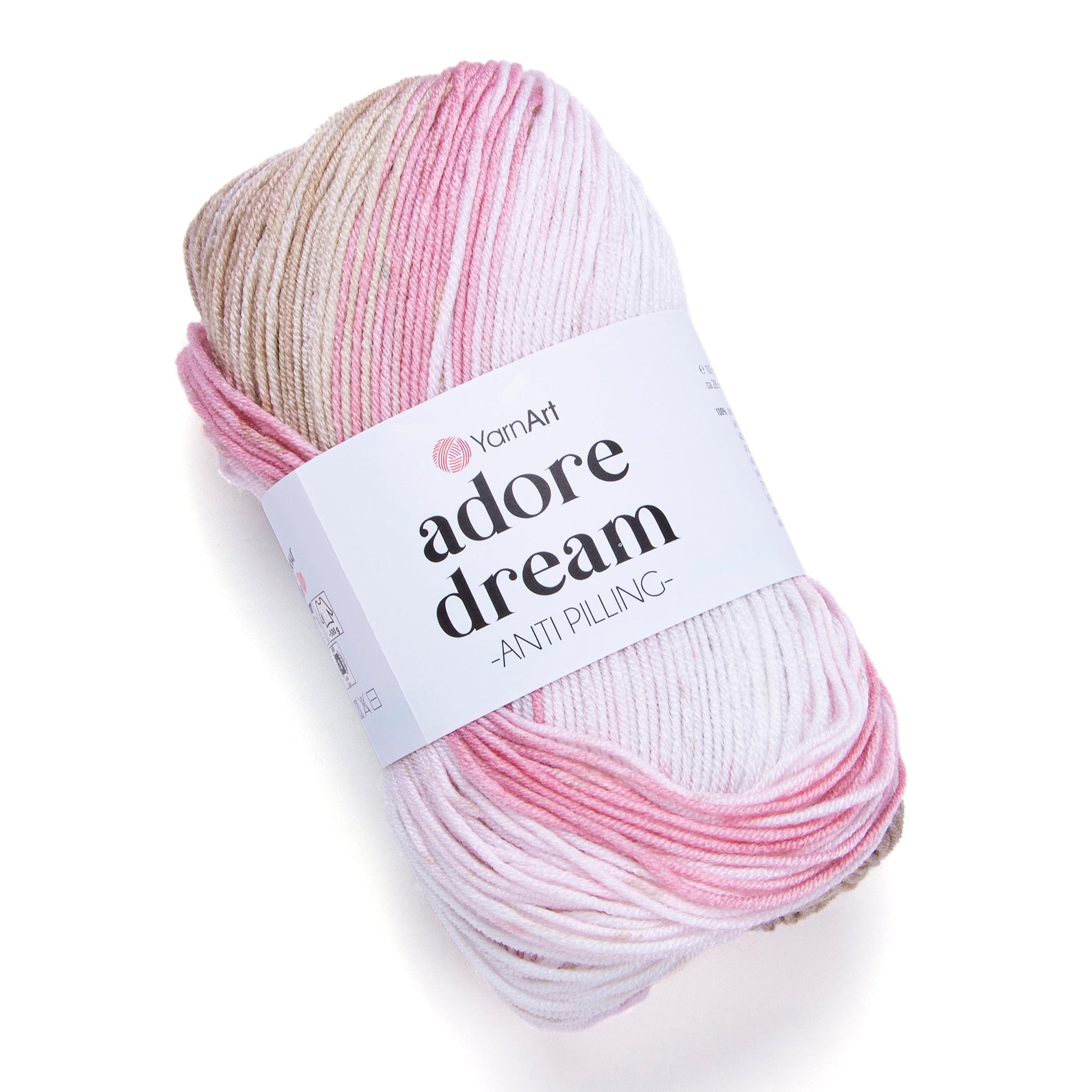 Yarn Art Adore anti-pilling yarn, Pink, lot of 2, (306 yds each)