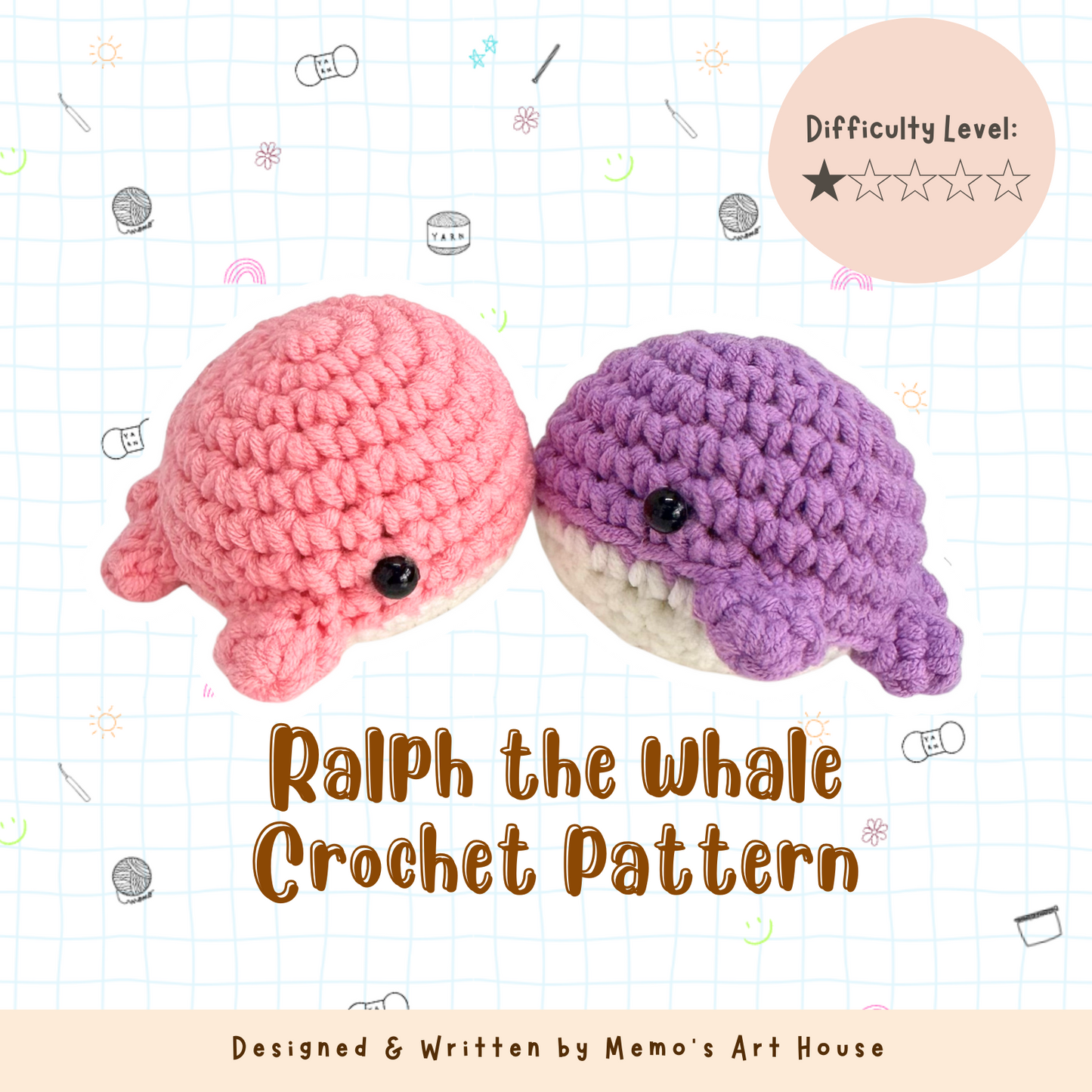 [Kit] Ralph the Whale | Beginner Friendly Crochet Kit