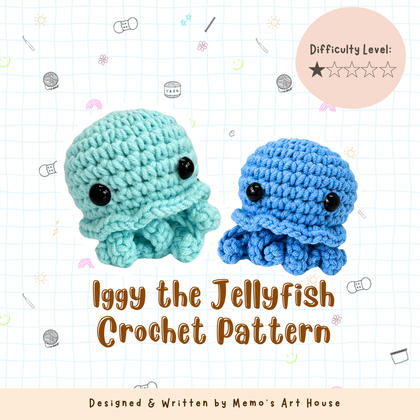 [Kit] Iggy the Jellyfish | Beginner Friendly Crochet Kit